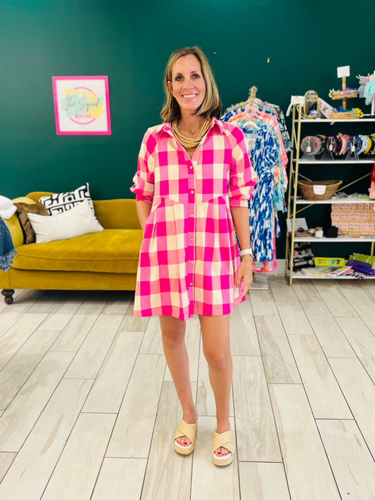 Pink Plaid dress