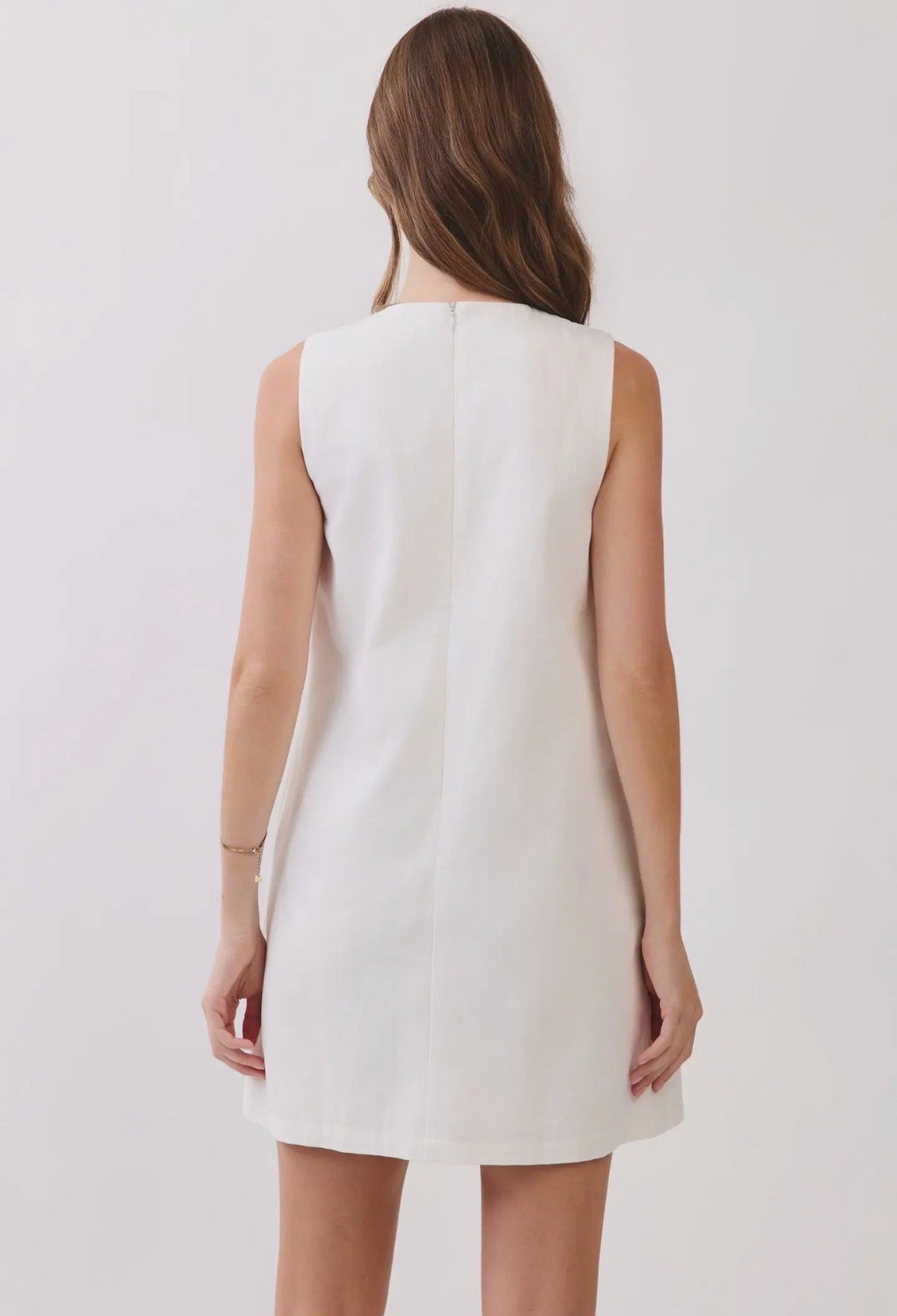 TCEC floral appliqué shift mini dress