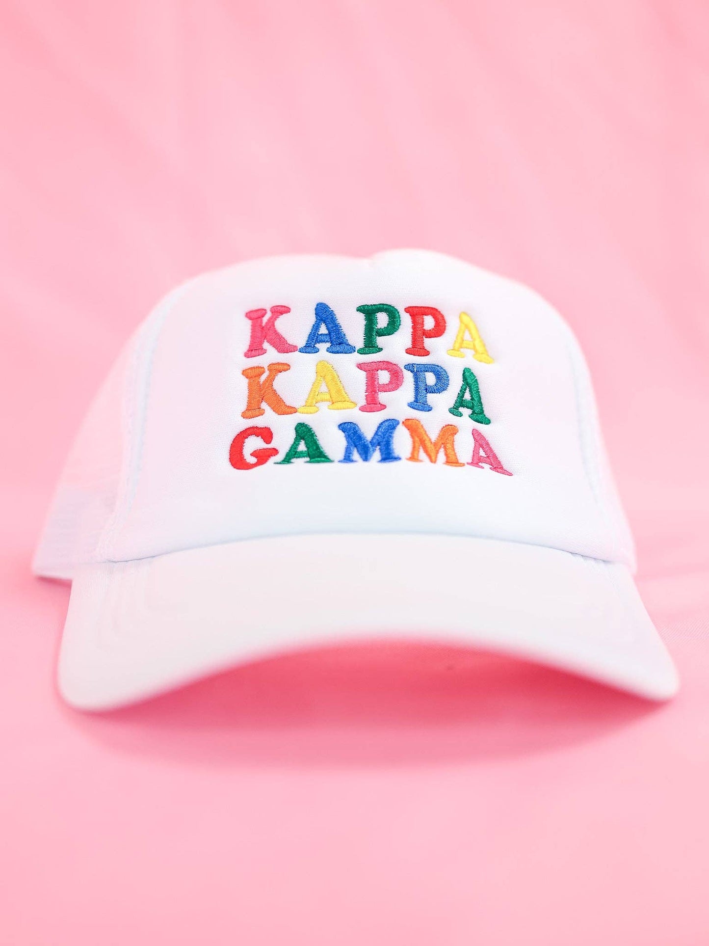 Sorority Fun Times Trucker Hat: ALPHA OMICRON PI