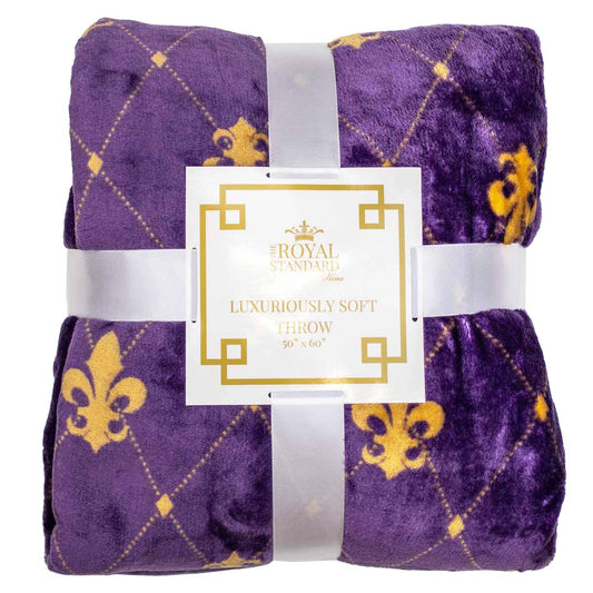 Clovis Throw   Plum/Gold   50x60