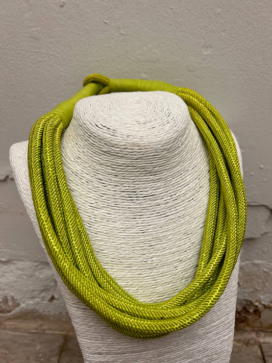 "Original" Slub 8-Strand Necklace (chartreuse)