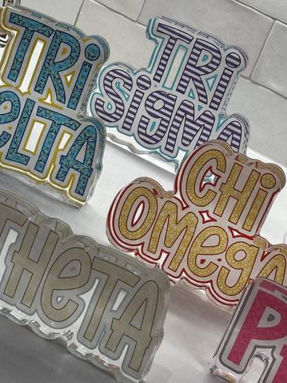 Sorority Acrylic Shelfie: Alpha Gamma Delta