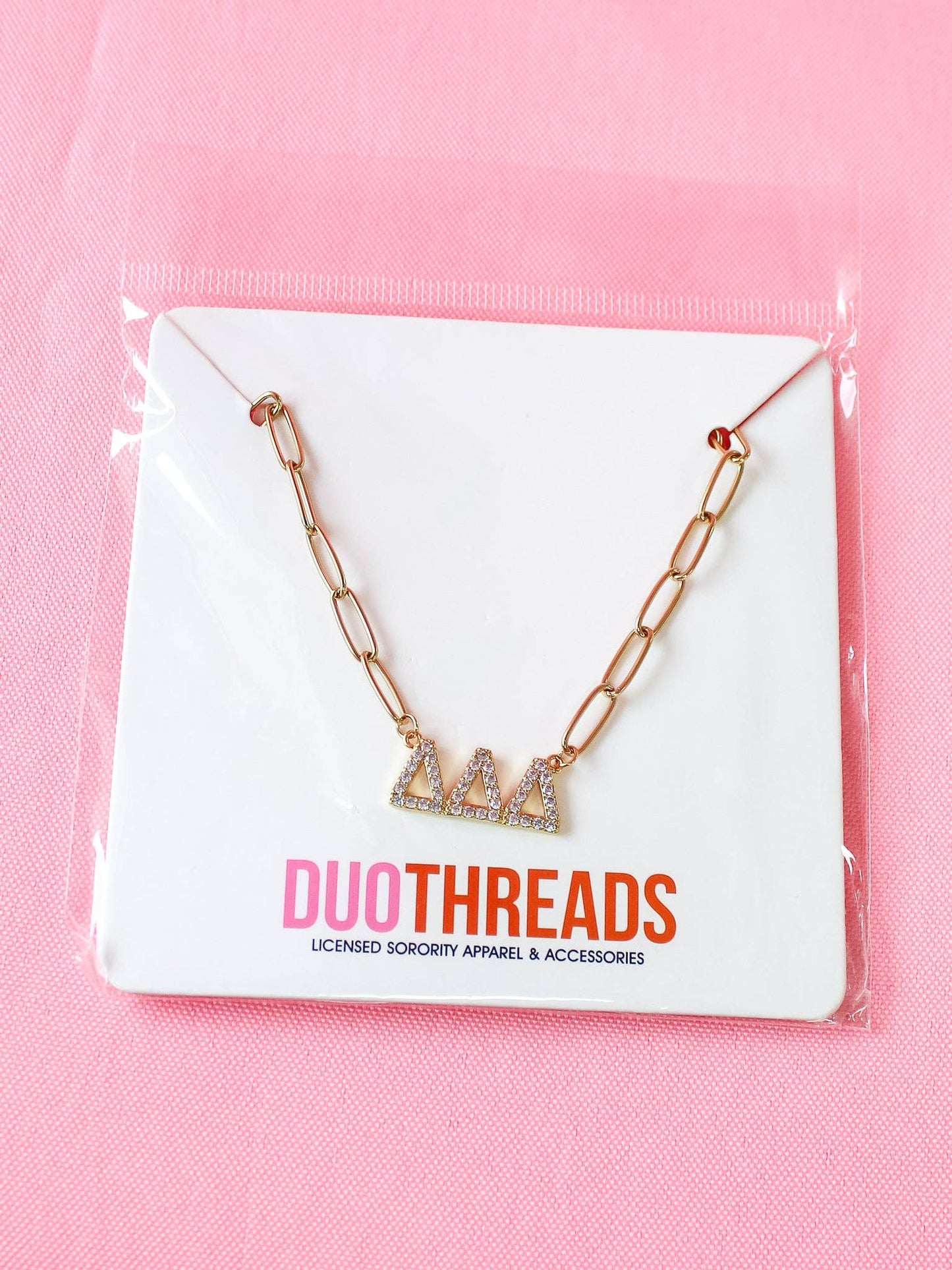 Rhinestone Sorority Necklace: KAPPA DELTA