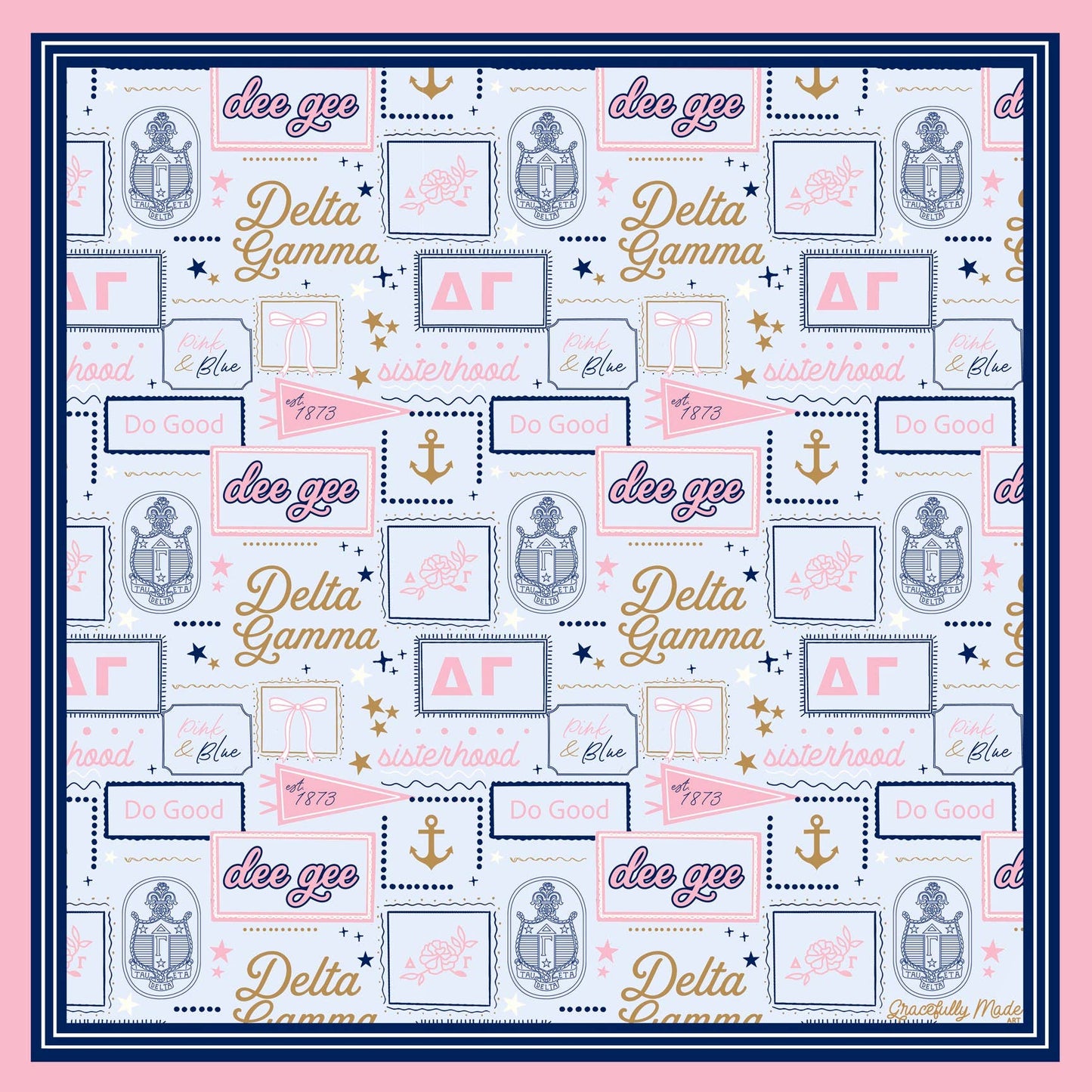 Delta Gamma Silk Scarf