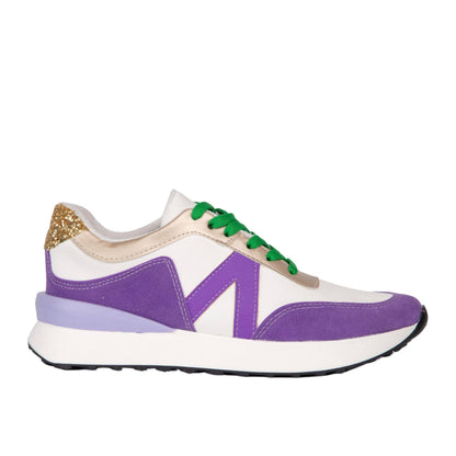 Mardi Gras Sneakers: Purple / 9