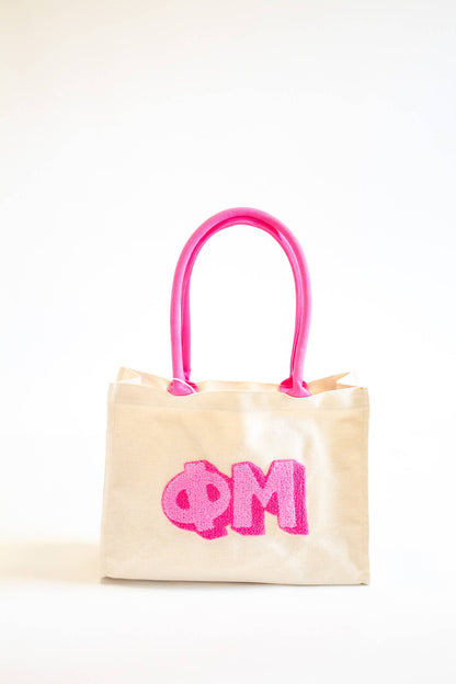 Phi Mu Chenille Sorority Gift Tote