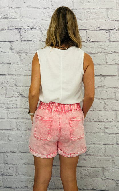 Pixie Pink paper bag waste shorts