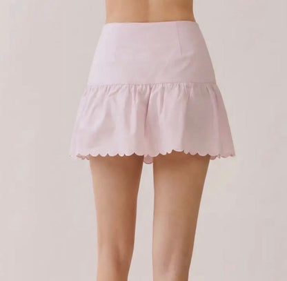 TCEC scallop skirt pink