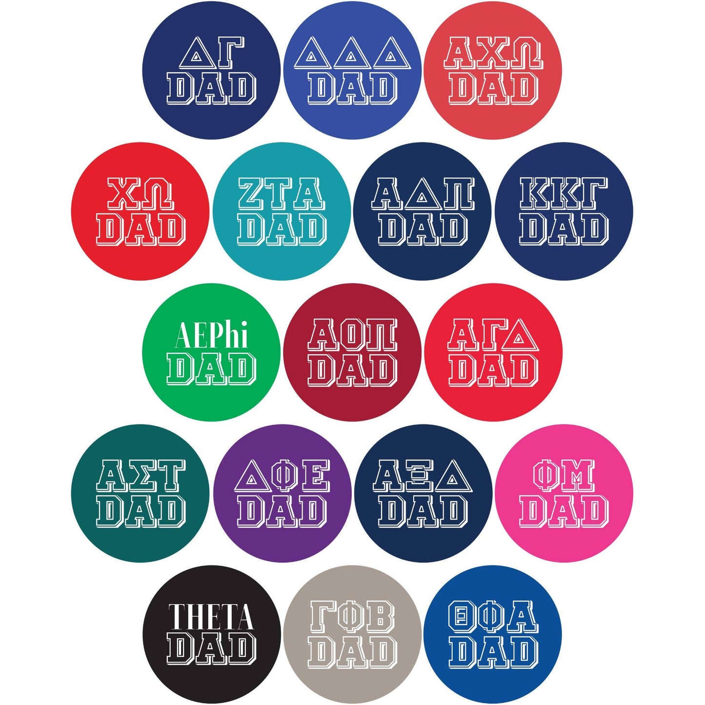 Sorority DAD Can Coolers : Greek dad / Chi Omega / Regular
