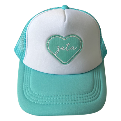 Sorority Whole Lotta Love Heart Trucker Hat: KAPPA DELTA