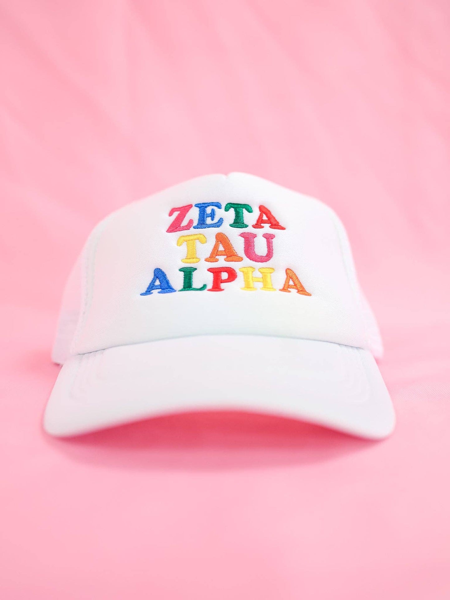 Sorority Fun Times Trucker Hat: ALPHA OMICRON PI