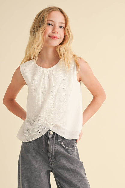heart and arrow - TWEEN GIRLS KIDS SLEEVELESS COTTON TULIP TOP