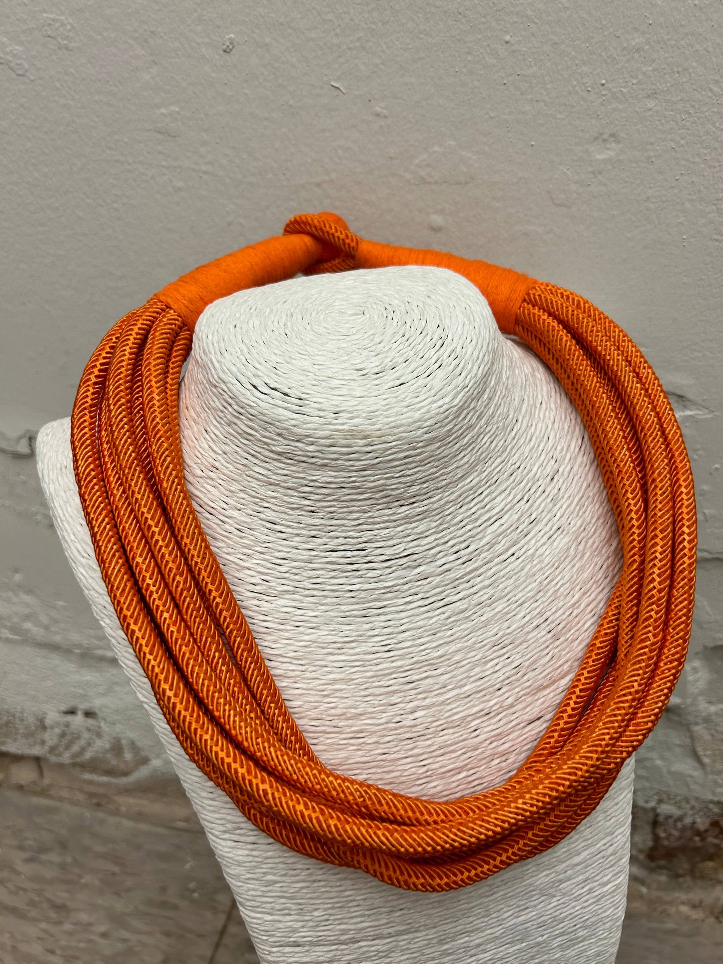 "Original" Slub 8-Strand Necklace (orange)