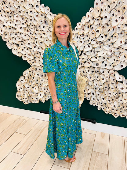 The Kelly blue green dupe dress