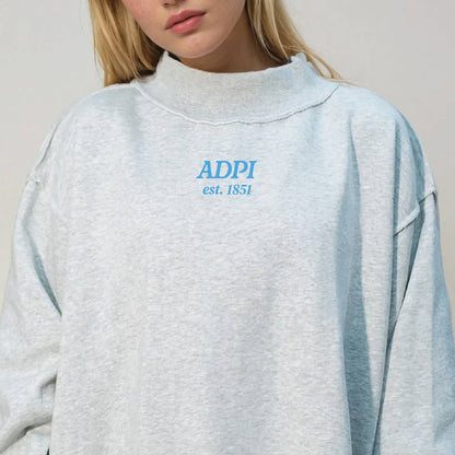 Sorority Chapter Mockneck Sweatshirt : Alpha Omicron Pi
