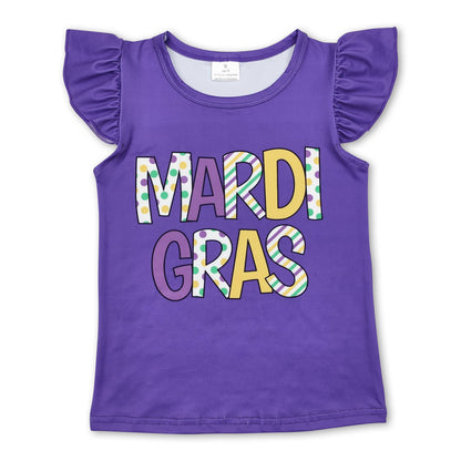 Short sleeves green mardi gras kids boys shirt: Green / 8-9T