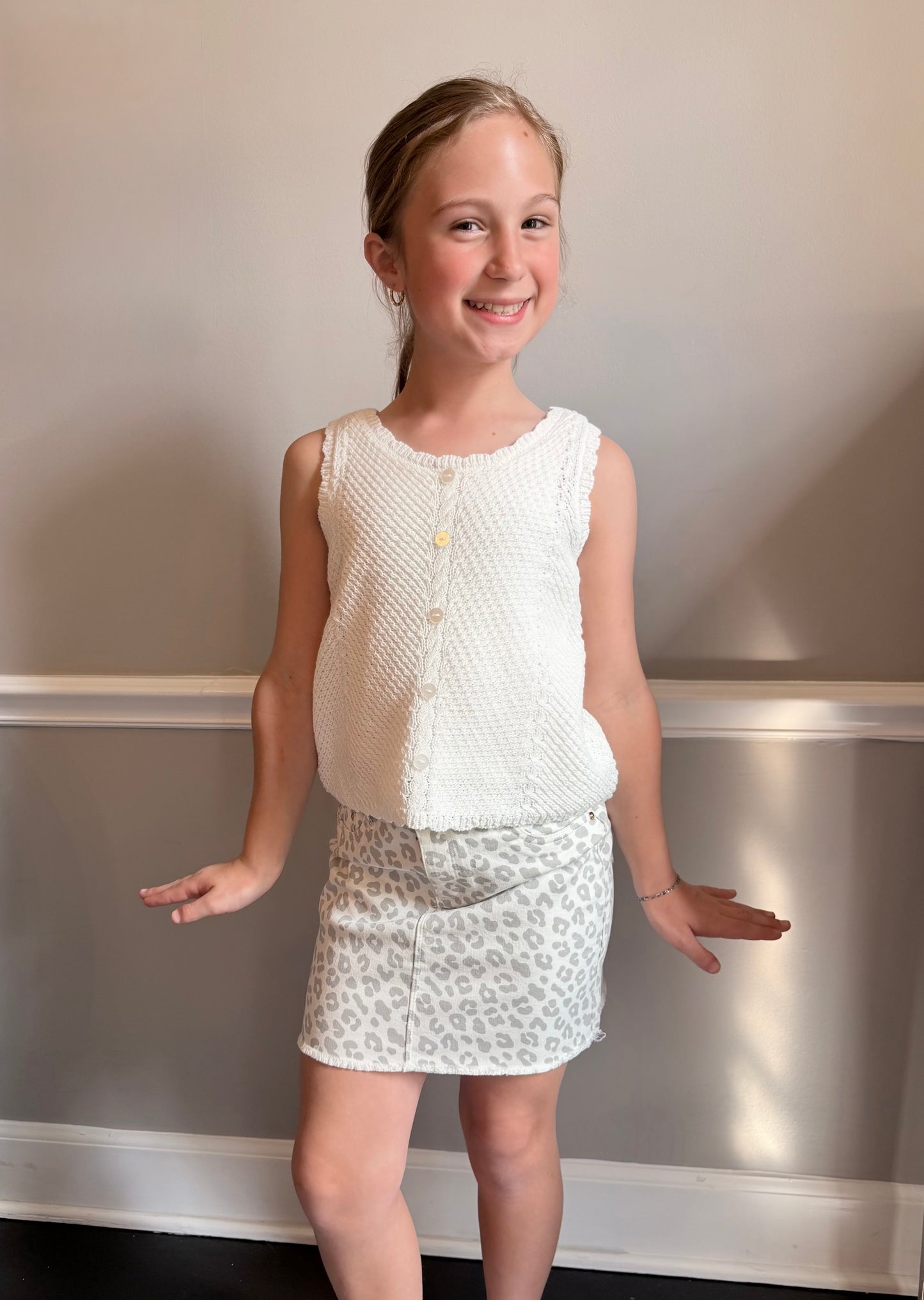 Tractr Girl - Leopard print mini skirt