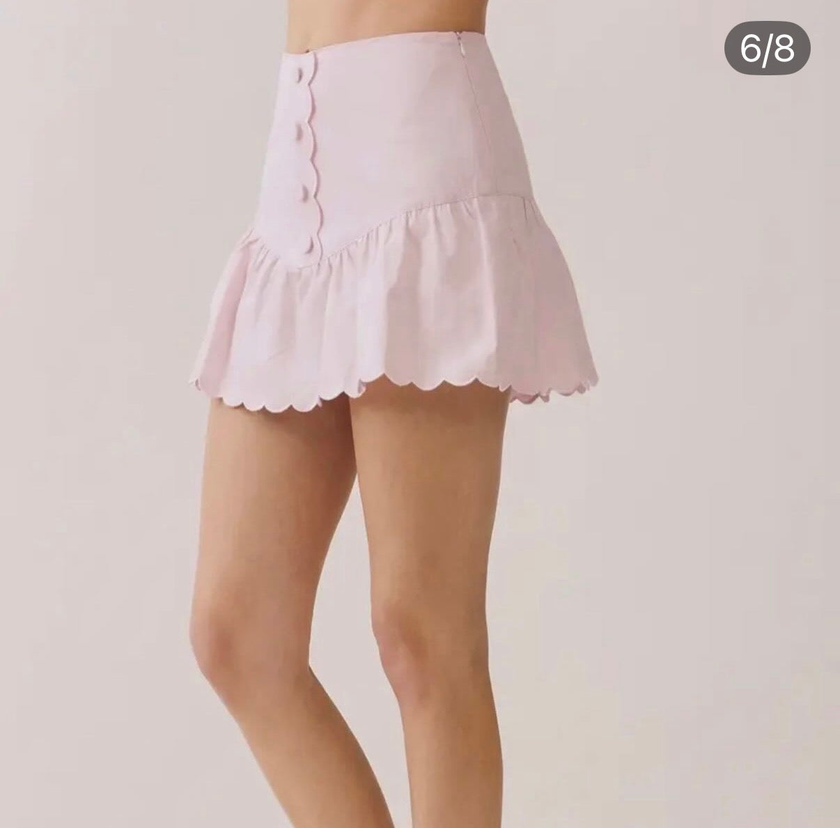 TCEC scallop skirt pink