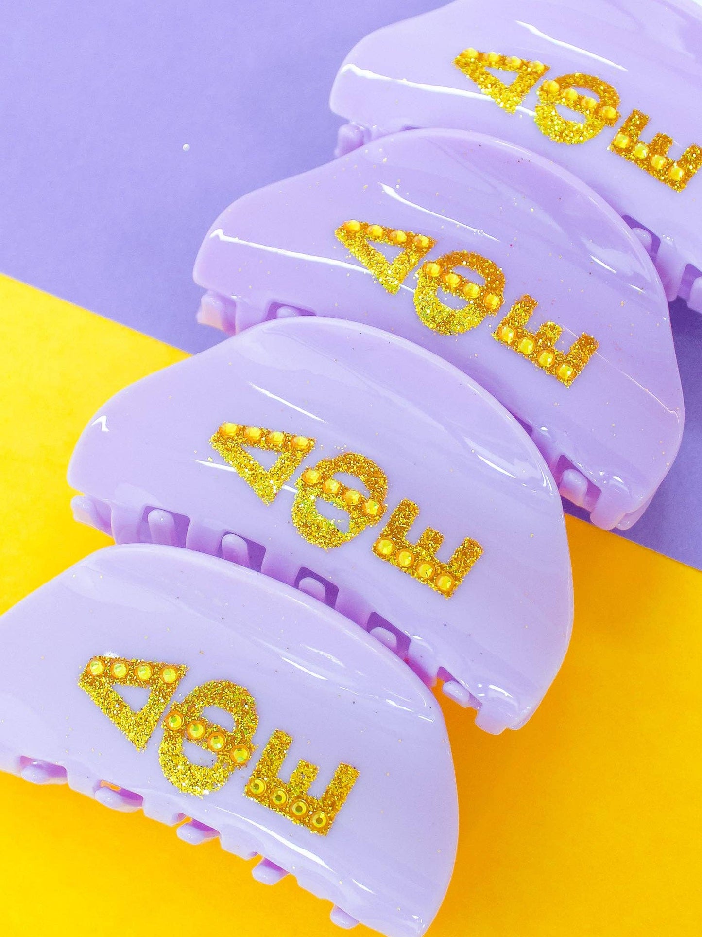 Girl On the Go Hair Claw Sorority Clip: ALPHA OMICRON PI
