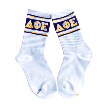 Sorority Socks: DELTA DELTA DELTA