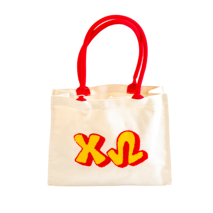 Chenille Sorority Gift Tote: ALPHA OMICRON PI