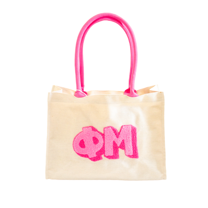 Chenille Sorority Gift Tote: ALPHA OMICRON PI