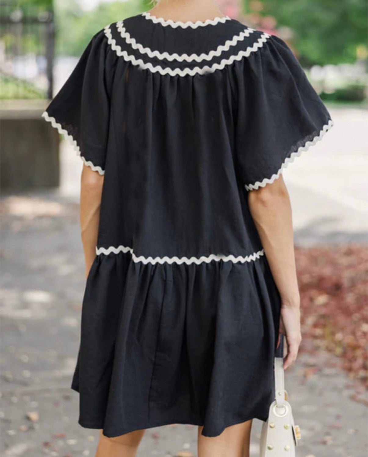 Black & White Ric Rac cotton dress