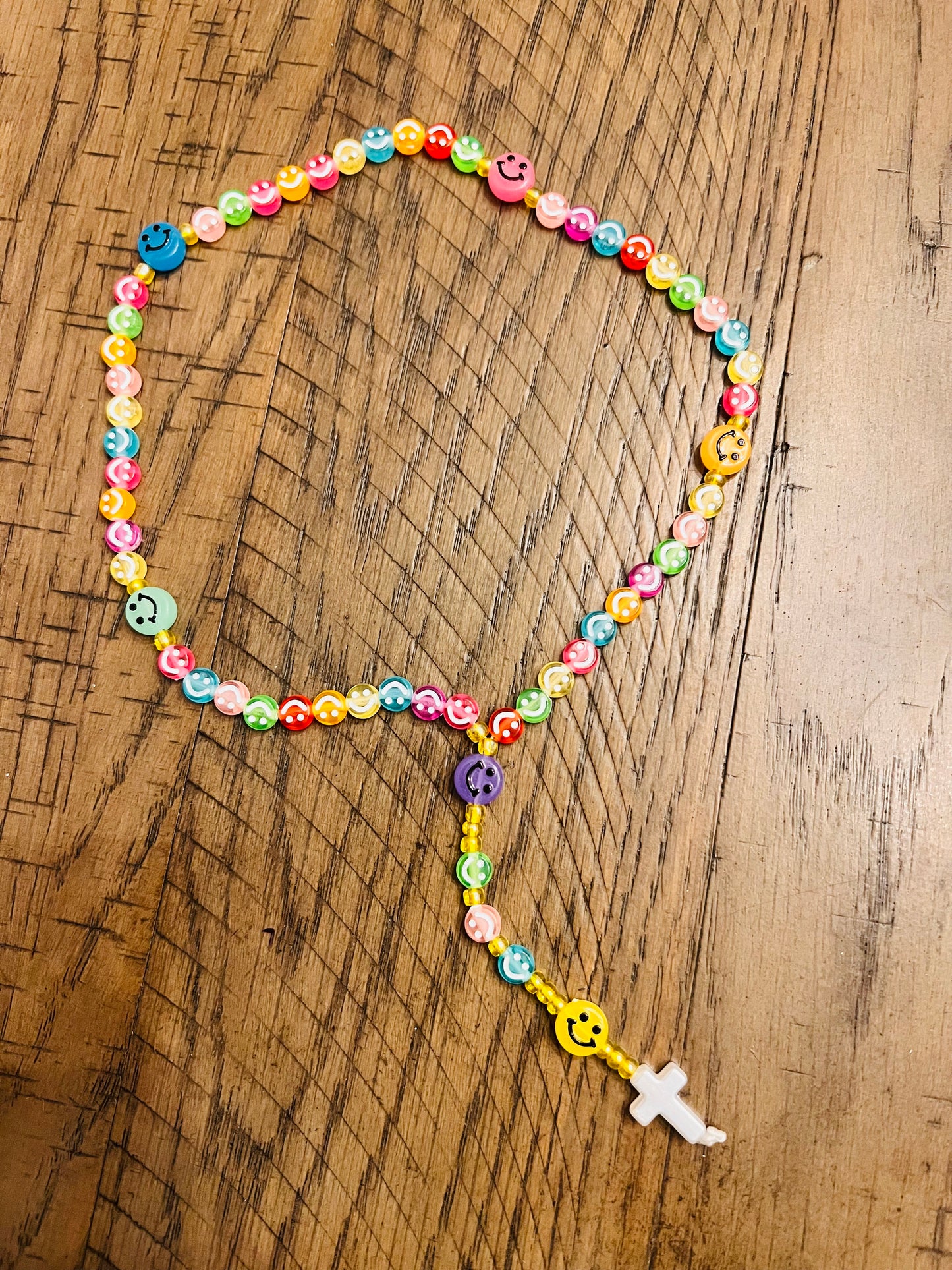 Smiley Face Glow in the Dark Rosary