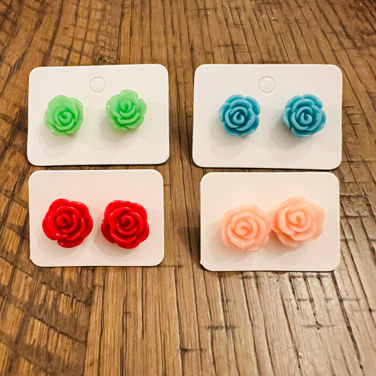 Rosebud Stud Earrings