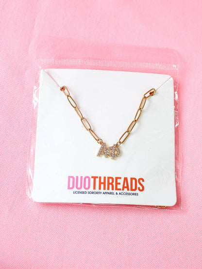 Rhinestone Sorority Necklace: KAPPA DELTA