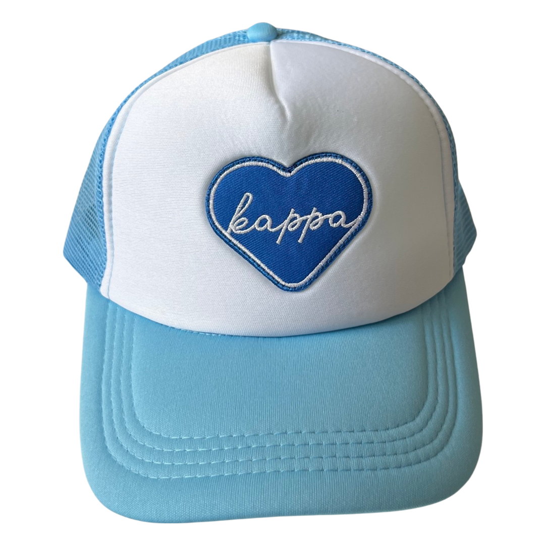 Sorority Whole Lotta Love Heart Trucker Hat: ALPHA GAMMA DELTA