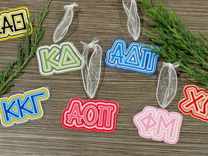 Sorority Acrylic Christmas Ornament - Kappa Delta