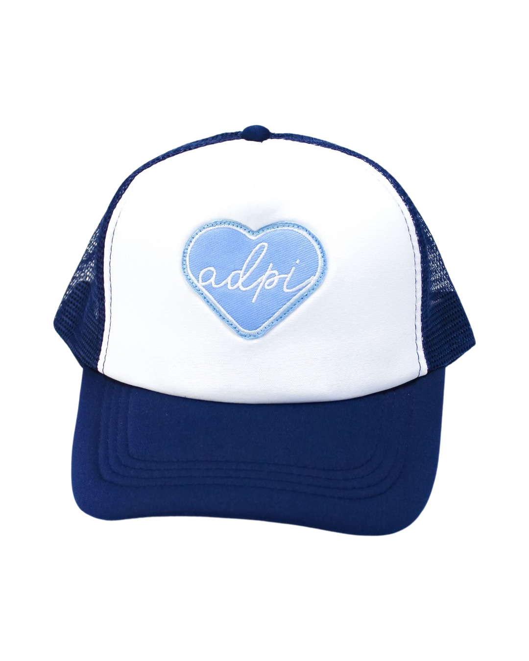 Sorority Whole Lotta Love Heart Trucker Hat: CHI OMEGA