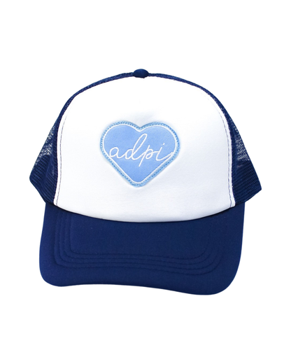Sorority Whole Lotta Love Heart Trucker Hat: KAPPA DELTA