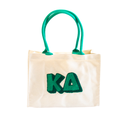 Chenille Sorority Gift Tote: ALPHA OMICRON PI