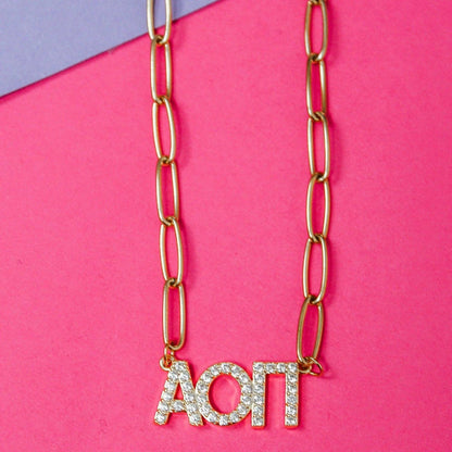 Rhinestone Sorority Necklace: KAPPA DELTA