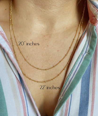 18k Gold Filled 1mm Satellite Chain Available in 16"