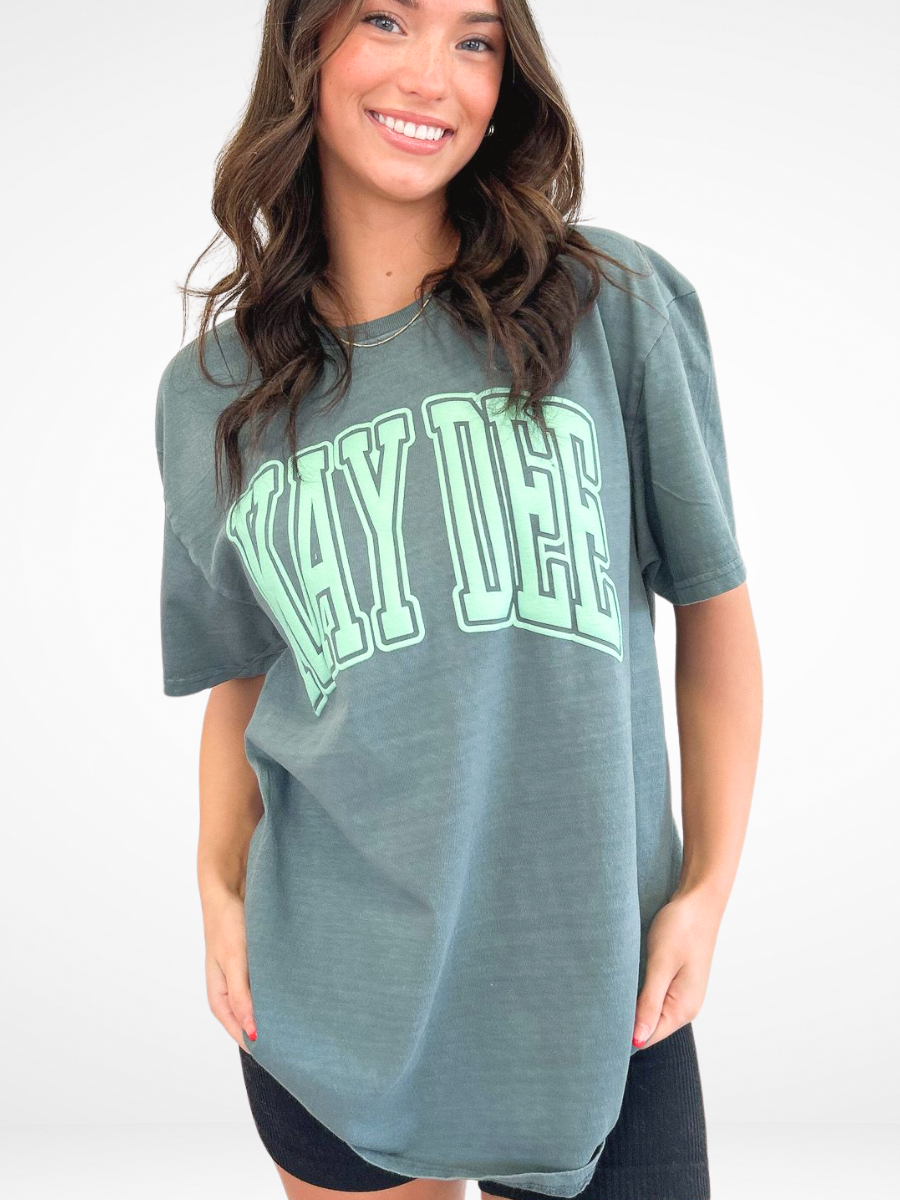 Sorority Varsity Arch Puff Tee : KAPPA DELTA