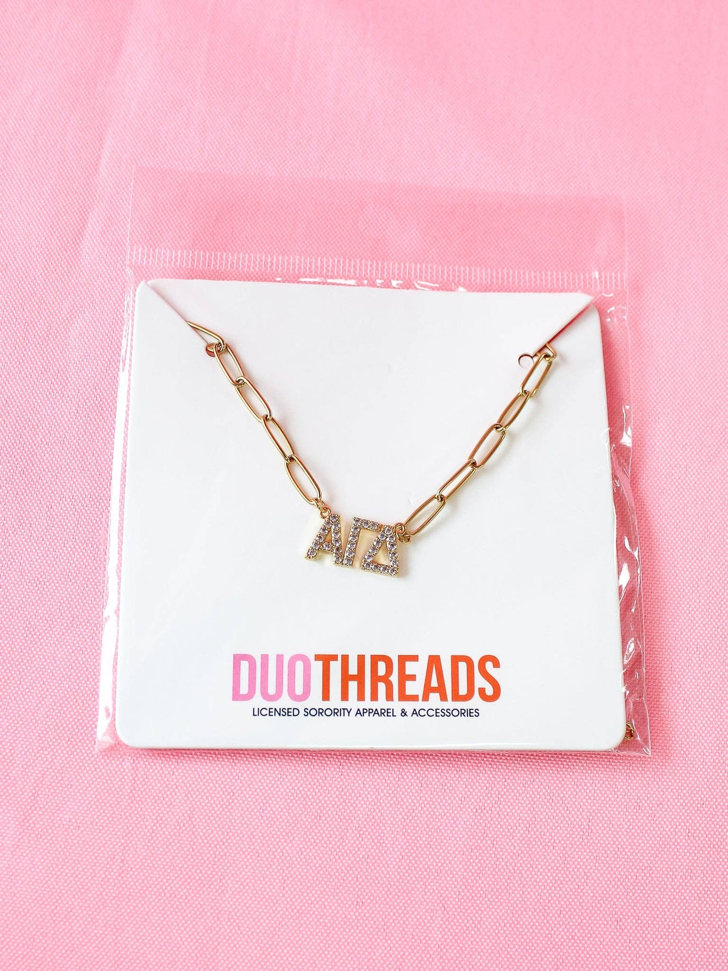 Rhinestone Sorority Necklace: CHI OMEGA