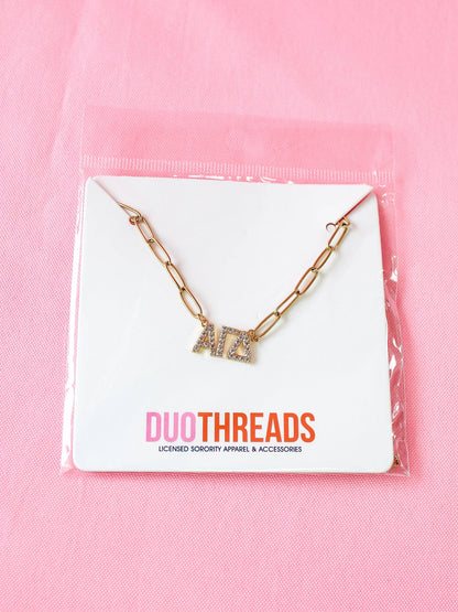 Rhinestone Sorority Necklace: KAPPA DELTA