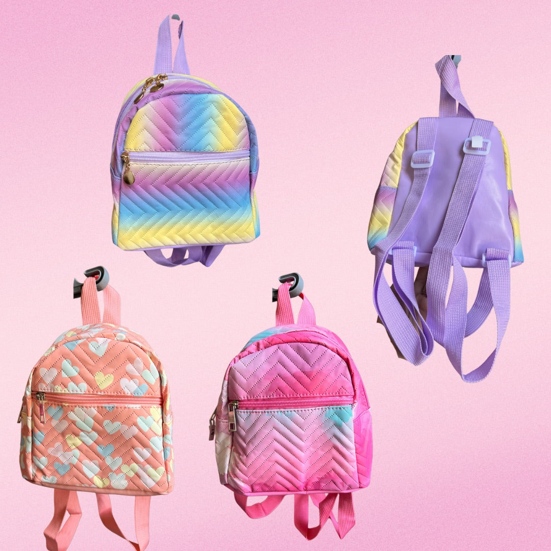 Multicolor backpack purse