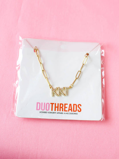 Rhinestone Sorority Necklace: KAPPA DELTA