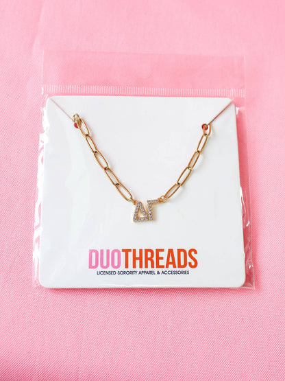 Rhinestone Sorority Necklace: PHI MU