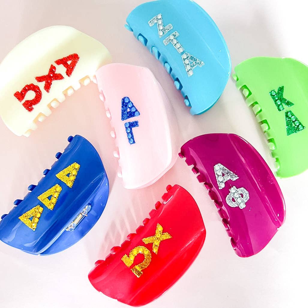 Girl On the Go Hair Claw Sorority Clip: ALPHA OMICRON PI
