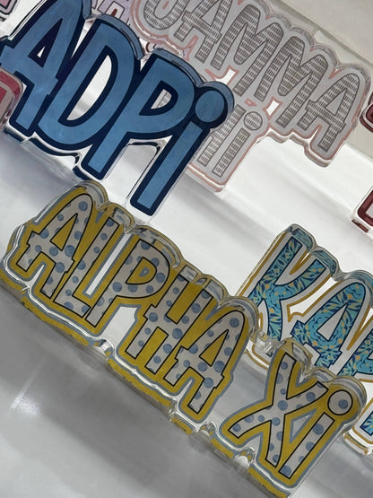 Sorority Acrylic Shelfie: Chi Omega