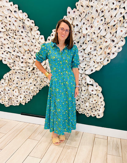 The Kelly blue green dupe dress