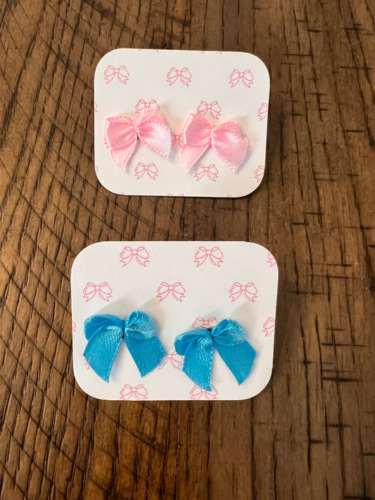 Ribbon Bow studs for Sensitive Ears