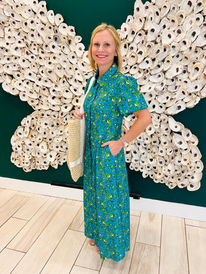 The Kelly blue green dupe dress