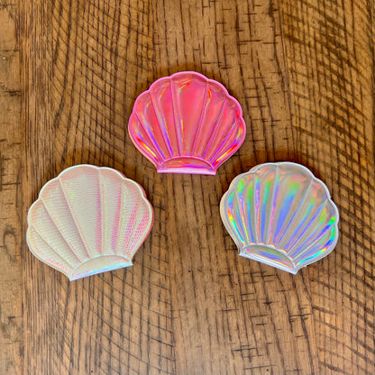 Seashell compact mirror