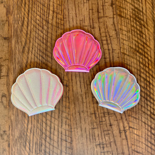 Seashell compact mirror